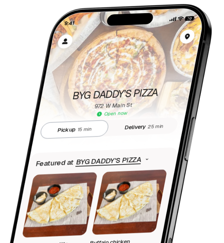 BYG DADDY'S PIZZA app preview