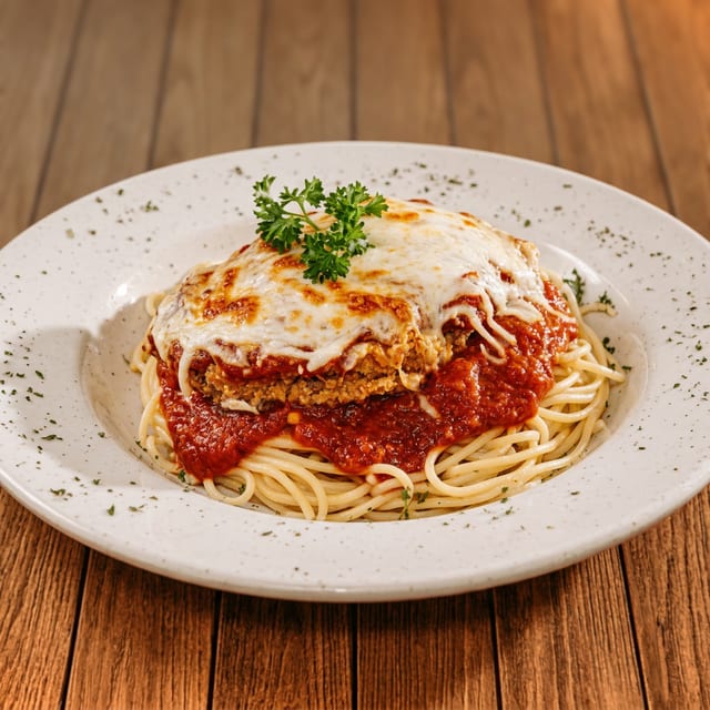 Chicken Parmesan Pasta.